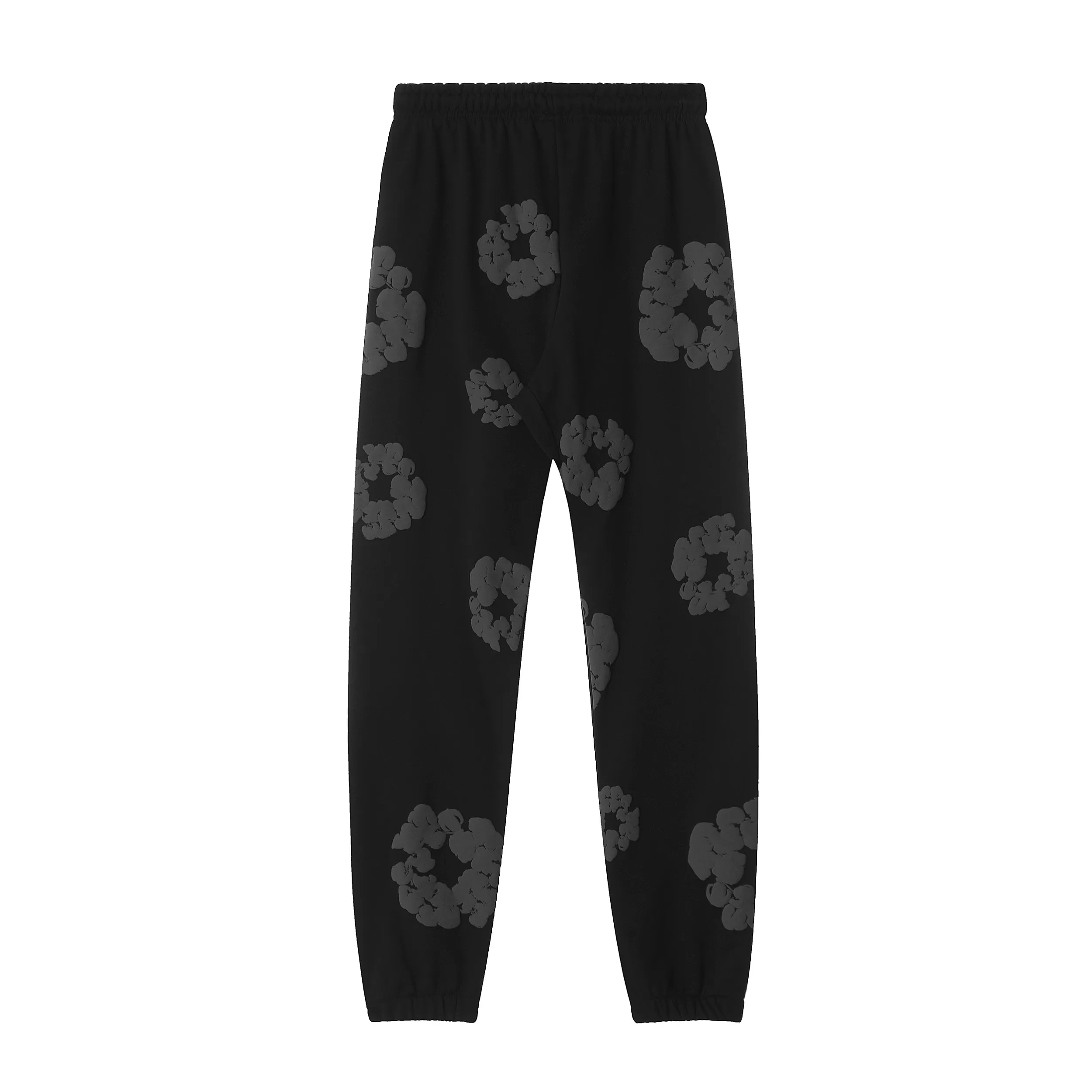 D105# P190 Denim Tears Kapok 400g heavy 100% cotton sweatpants trousers color: black Size: S M L XL